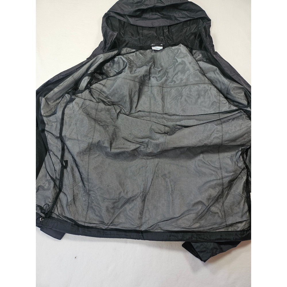 Columbia Mens CWU Omni-Tech Rain Jacket Black Hooded Mesh Lined Lg wind breaker - Picture 12 of 16